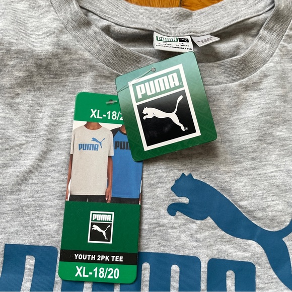 Puma Kids’ Gray Tee Shirt Sz 18-20 - Picture 8 of 9